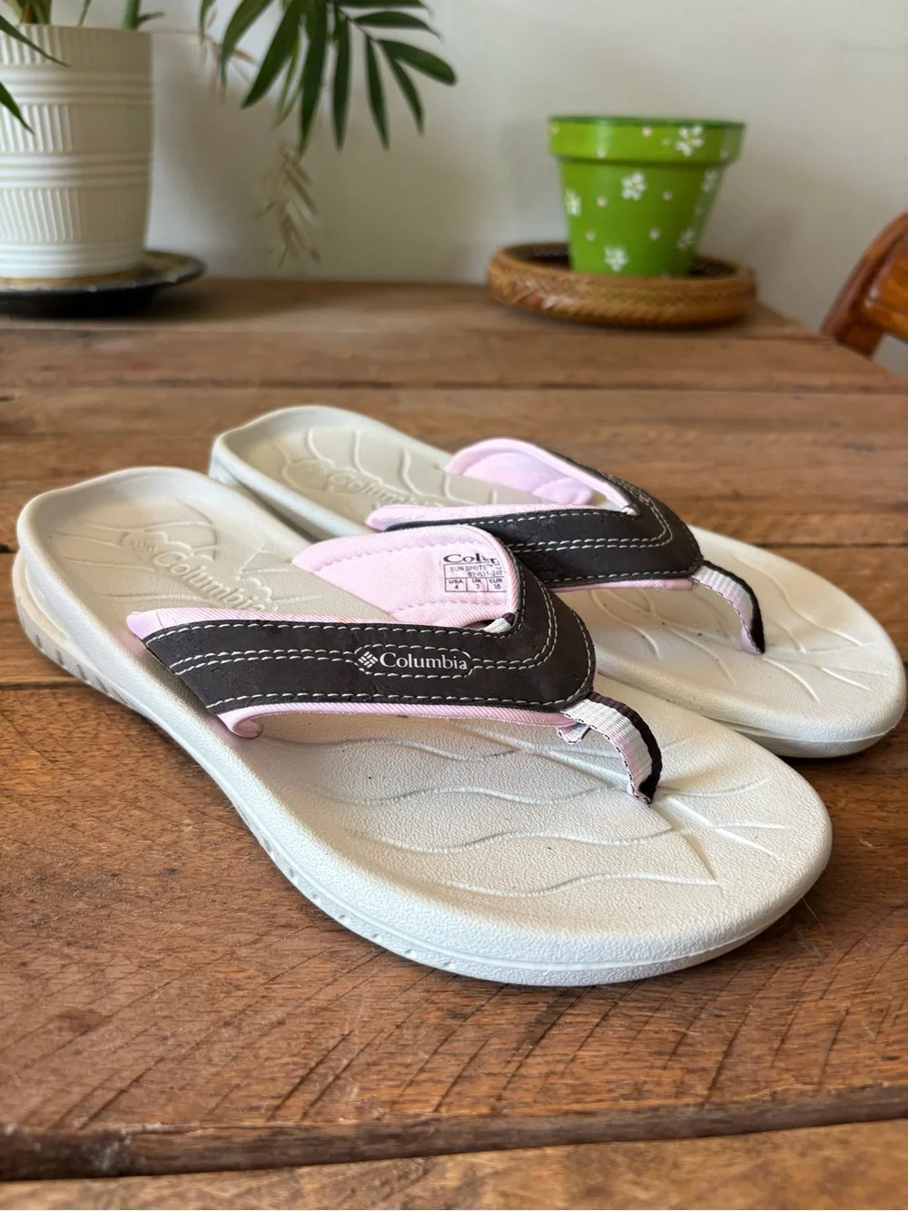 Columbia Beige, Pink & Brown Kids Sandals